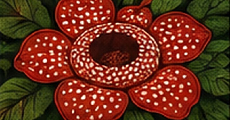 Ilustrasi Bunga Rafflesia dari Bengkulu