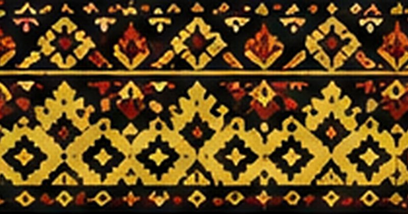 Ilustrasi Tapis dari Lampung