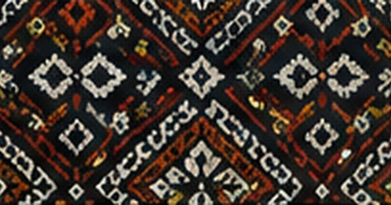 Ilustrasi Tenun Ikat Sasak dari Nusa Tenggara Barat