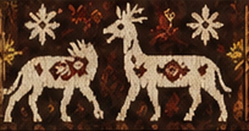Ilustrasi Tenun Ikat Sumba dari Nusa Tenggara Timur