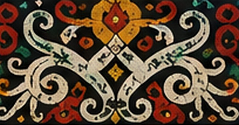 Ilustrasi Dayak Burung Enggang dari Kalimantan Barat