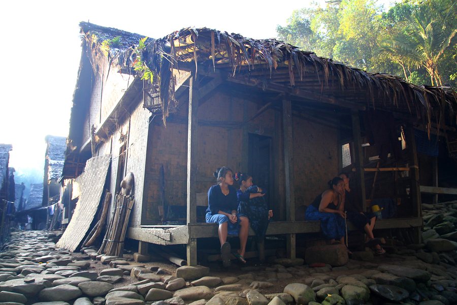 Rumah tradisional warga Baduy Luar, Banten.